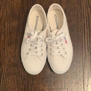 Superga white shoes